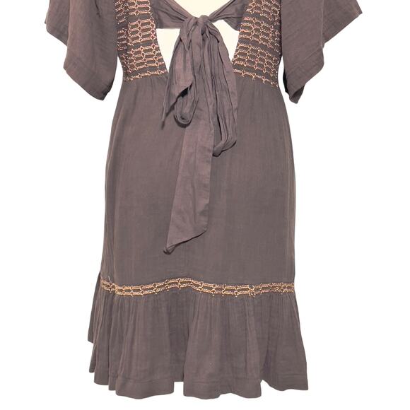 Free People SZ L Easy To Love Bubble Mini Dress - Picture 9 of 12